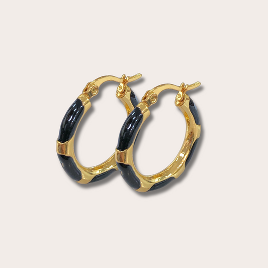 Siena | Gold-Filled Enamel Hoop Earrings